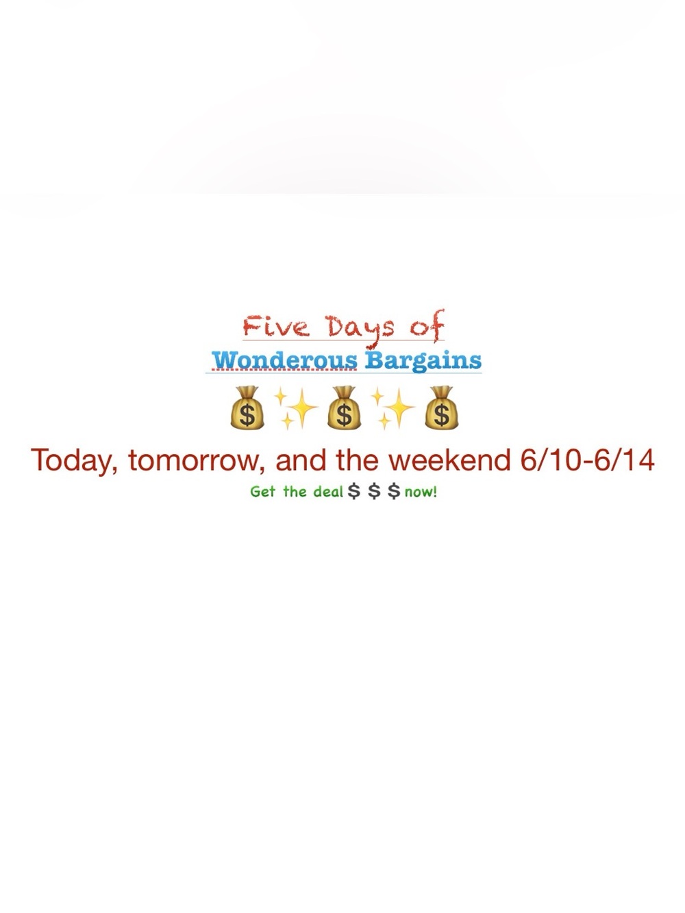 Five Days of Wonderous Bargains
